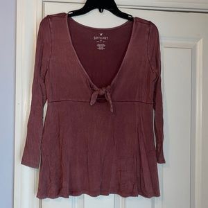 Long sleeve mauve shirt. Size Medium